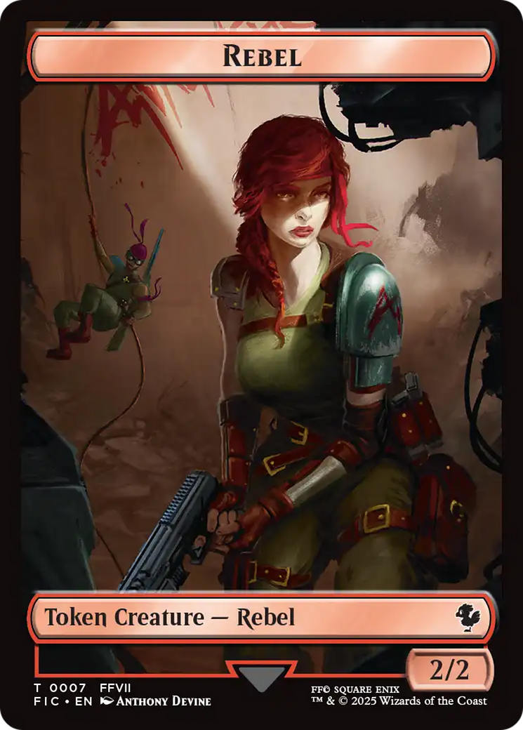 Soldier // Rebel Double-Sided Token (Surge Foil) [FINAL FANTASY Commander Tokens] | Game Grid - Logan