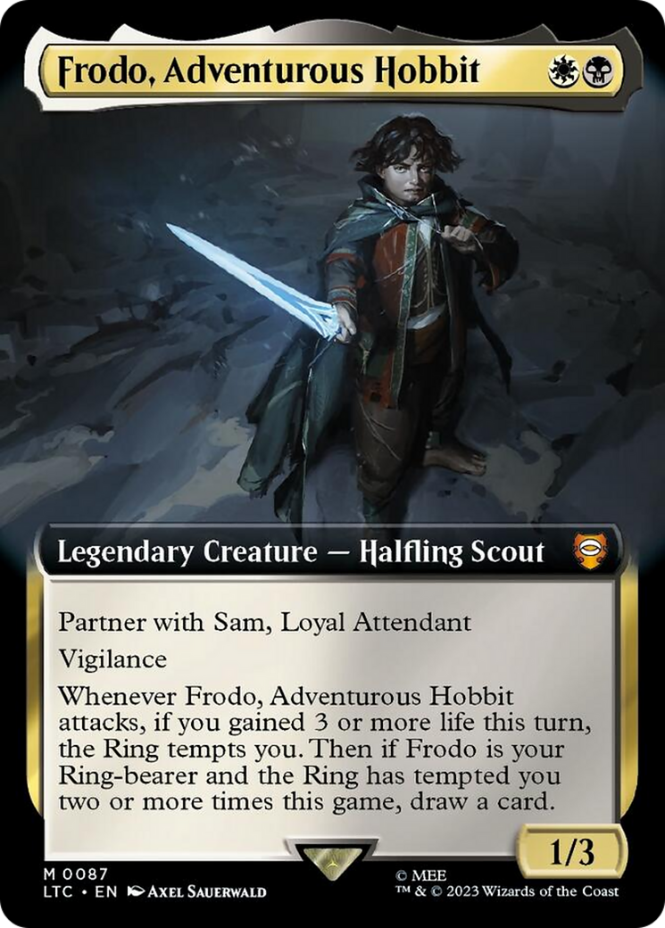 Frodo, Adventurous Hobbit (Extended Art) [The Lord of the Rings: Tales of Middle-Earth Commander] | Game Grid - Logan