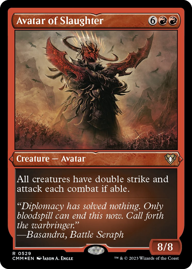 Avatar of Slaughter (Foil Etched) [Commander Masters] | Game Grid - Logan