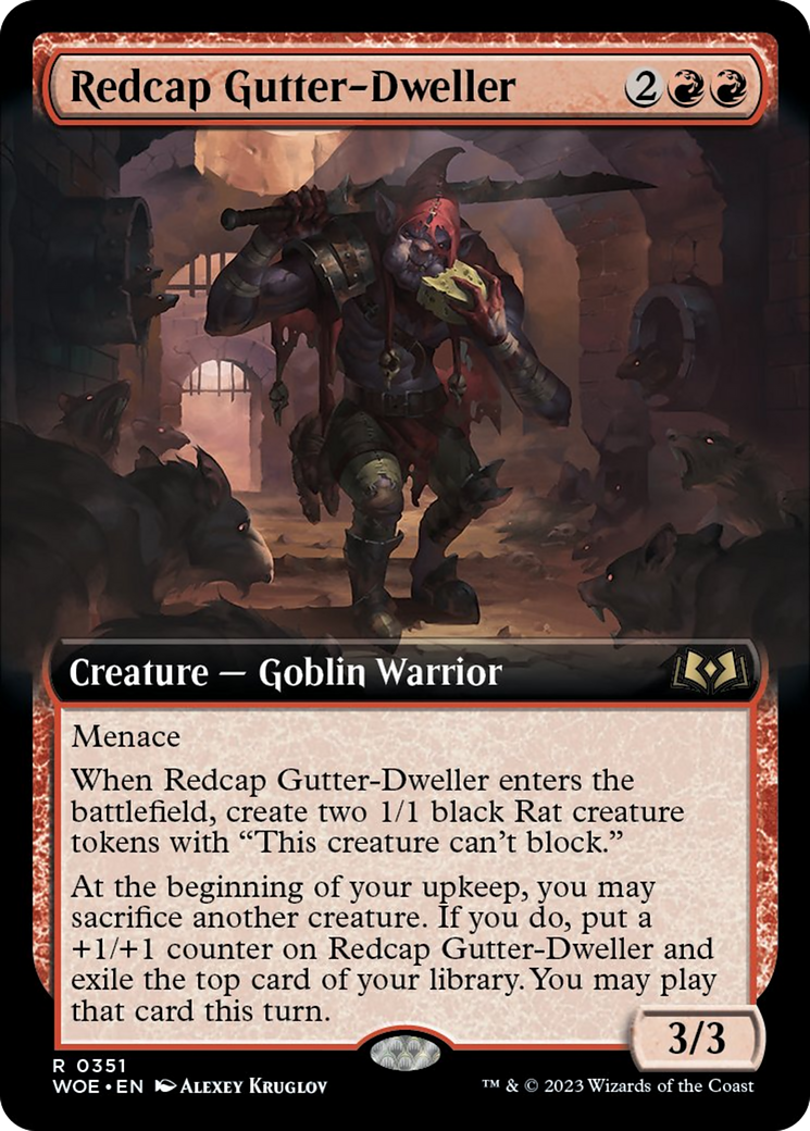 Redcap Gutter-Dweller (Extended Art) [Wilds of Eldraine] | Game Grid - Logan