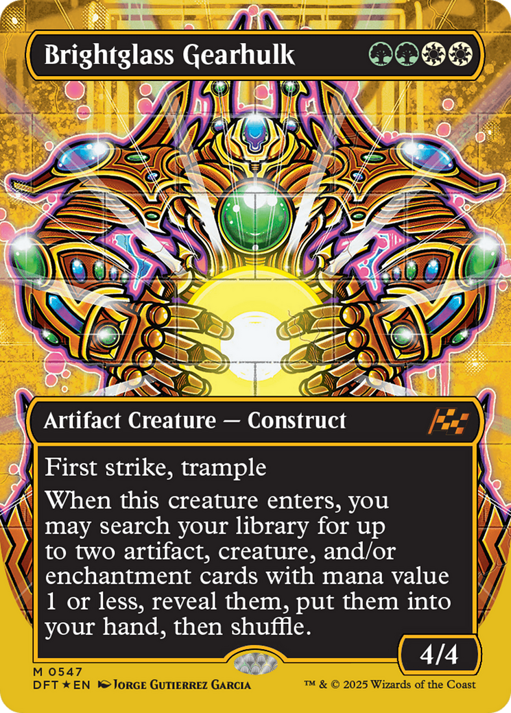 Brightglass Gearhulk (Borderless) (First-Place Foil) [Aetherdrift] | Game Grid - Logan