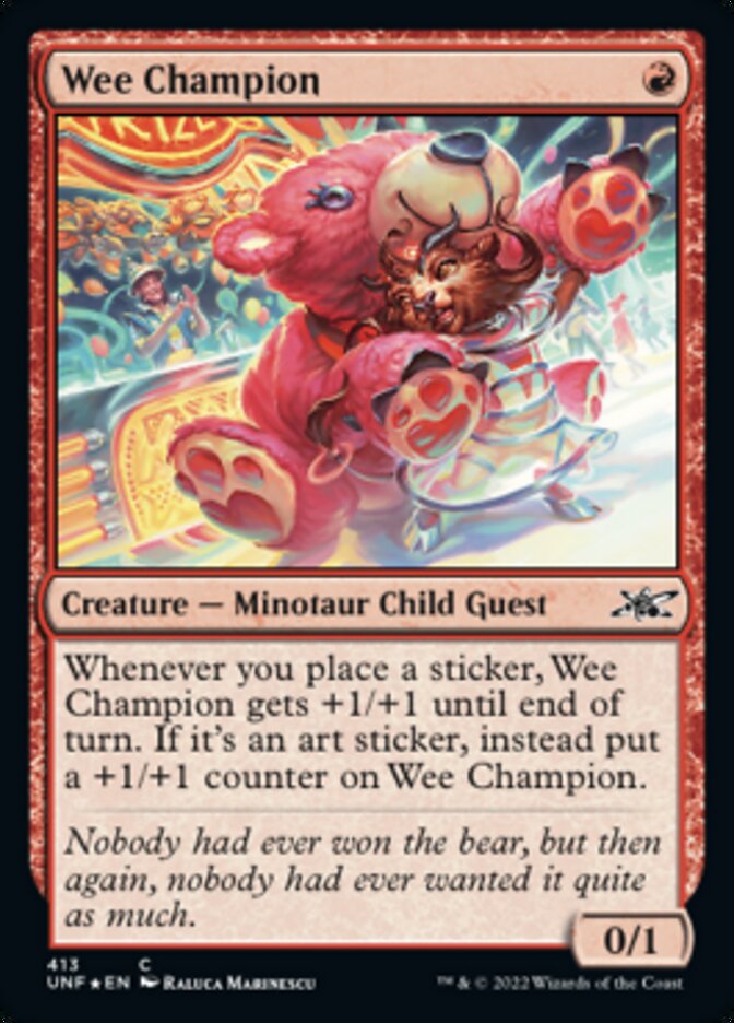 Wee Champion (Galaxy Foil) [Unfinity] | Game Grid - Logan