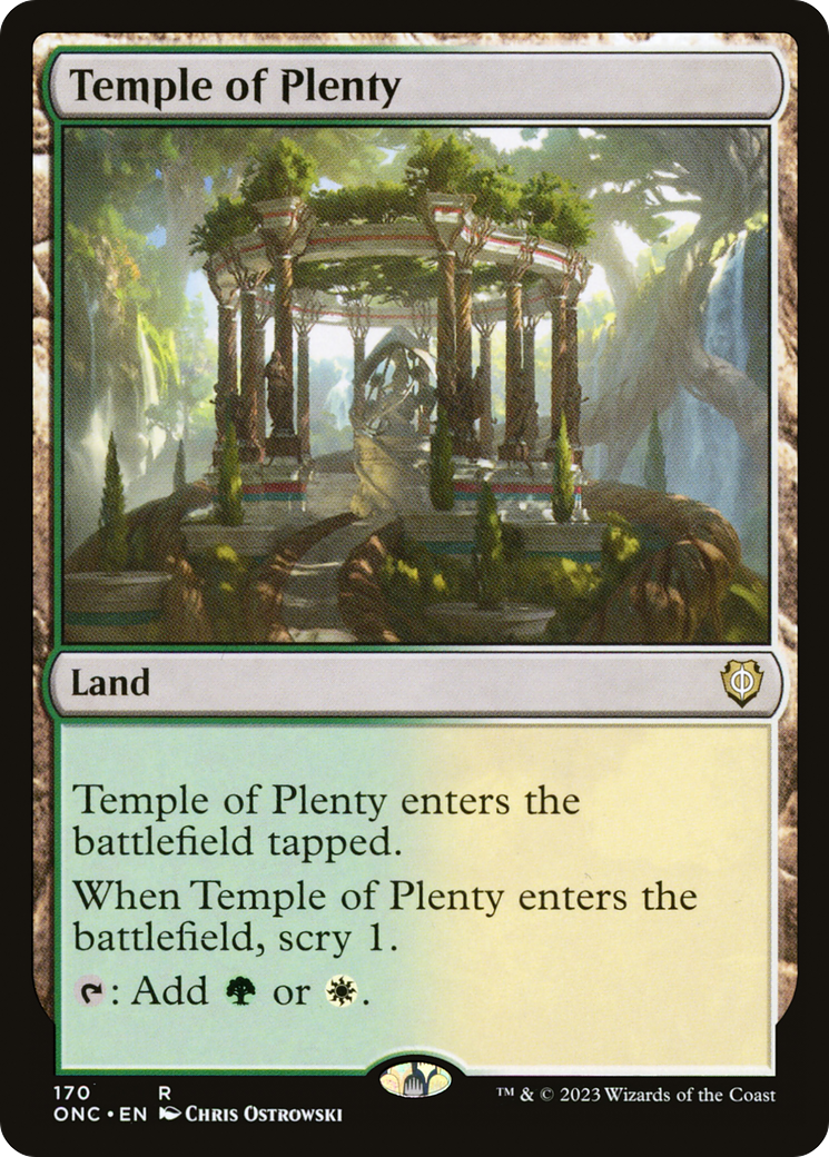 Temple of Plenty [Phyrexia: All Will Be One Commander] | Game Grid - Logan