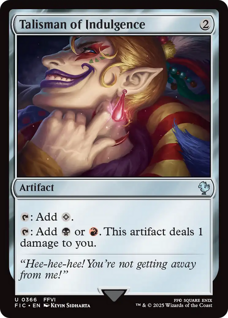 Talisman of Indulgence [FINAL FANTASY Commander] | Game Grid - Logan