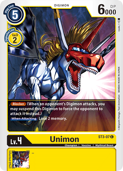Unimon [ST3-07] [Starter Deck: Heaven's Yellow] | Game Grid - Logan