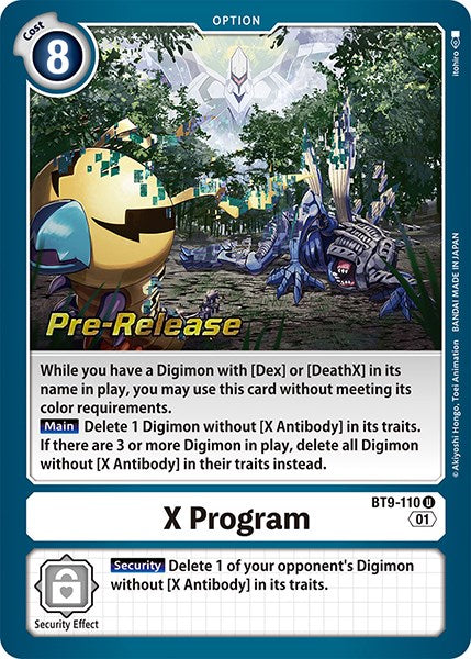 X Program [BT9-110] [X Record Pre-Release Promos] | Game Grid - Logan