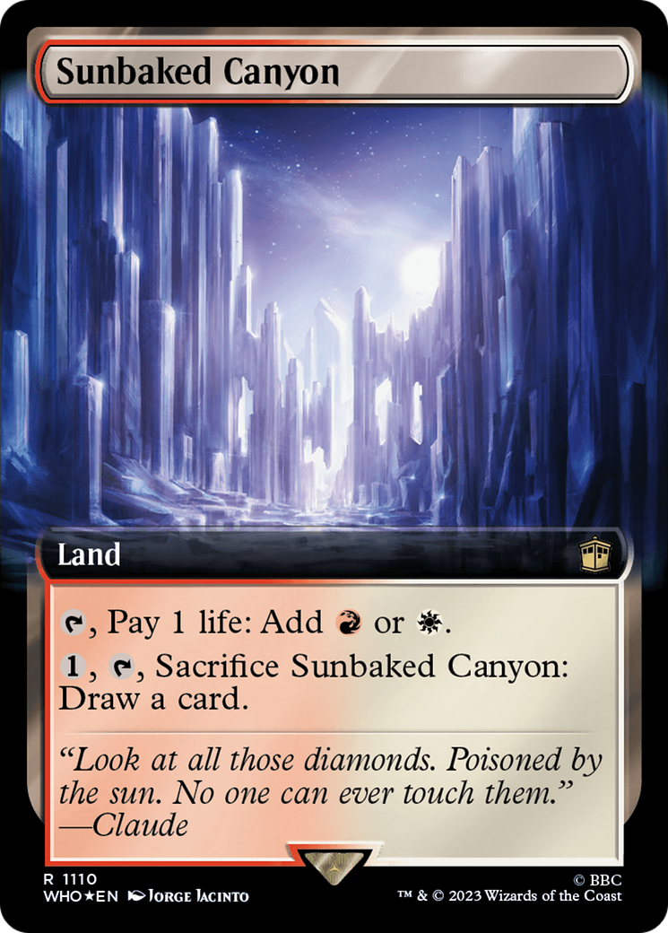 Sunbaked Canyon (Extended Art) (Surge Foil) [Doctor Who] | Game Grid - Logan