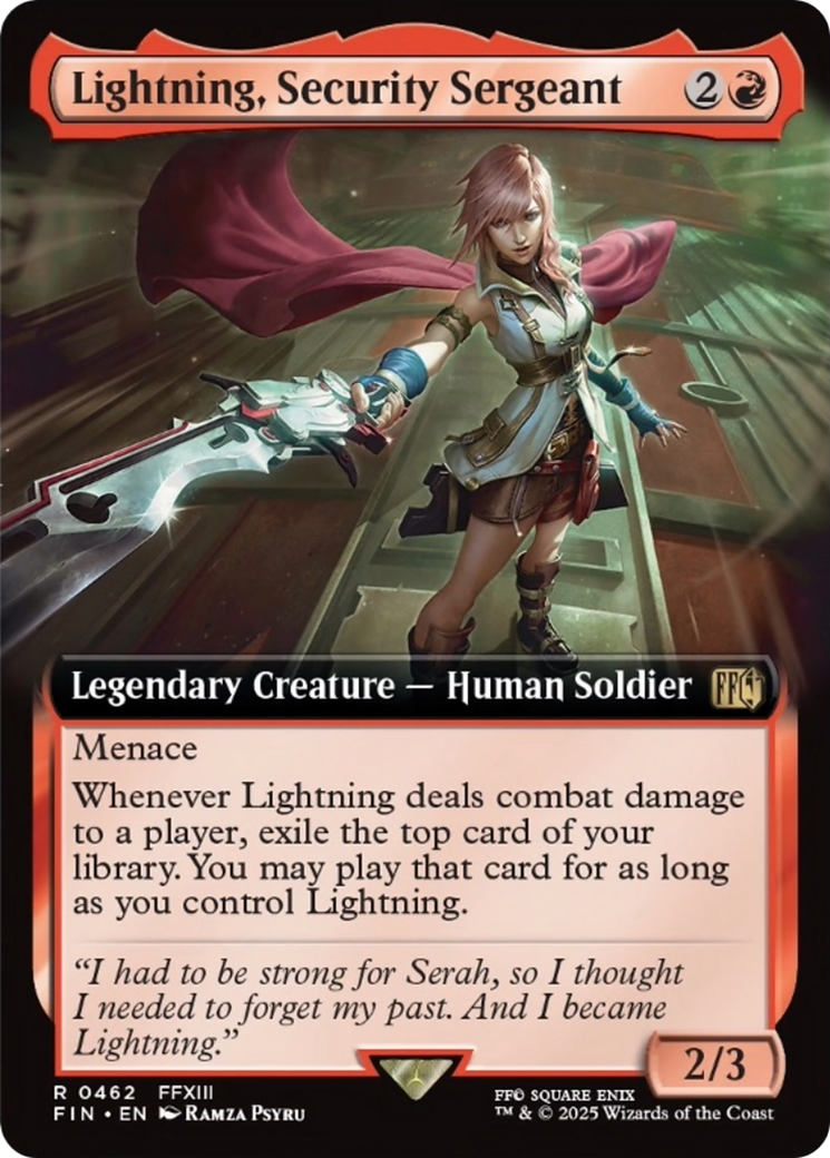 Lightning, Security Sergeant (Extended Art) [FINAL FANTASY] | Game Grid - Logan