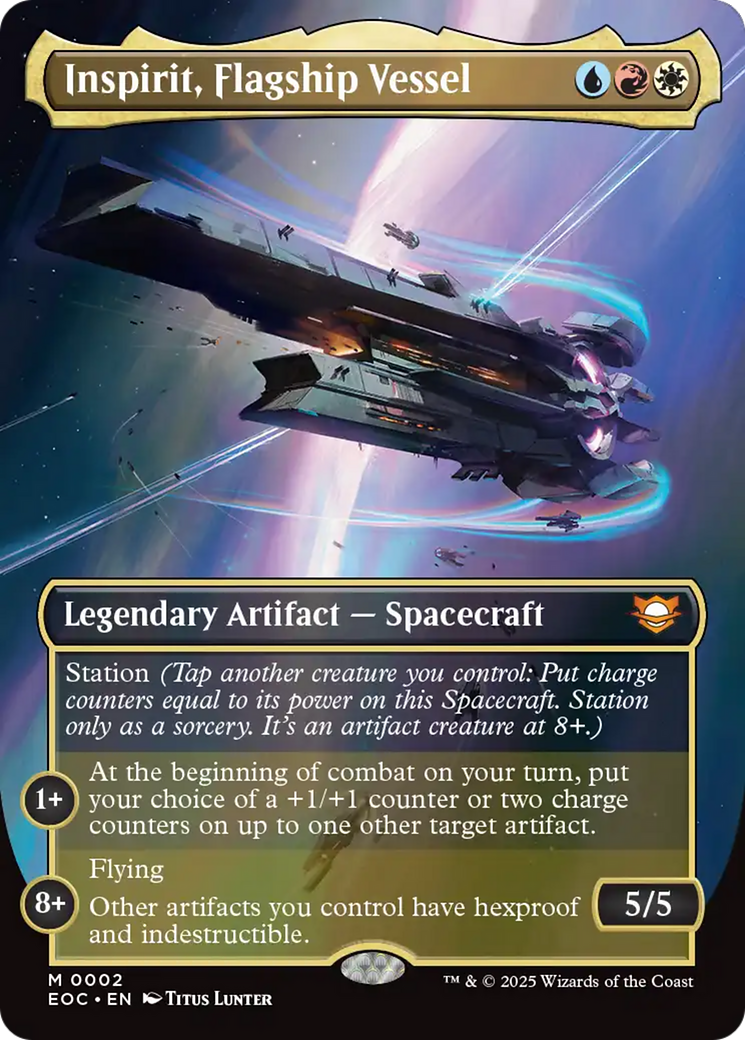 Inspirit, Flagship Vessel (Borderless) [Edge of Eternities Commander] | Game Grid - Logan