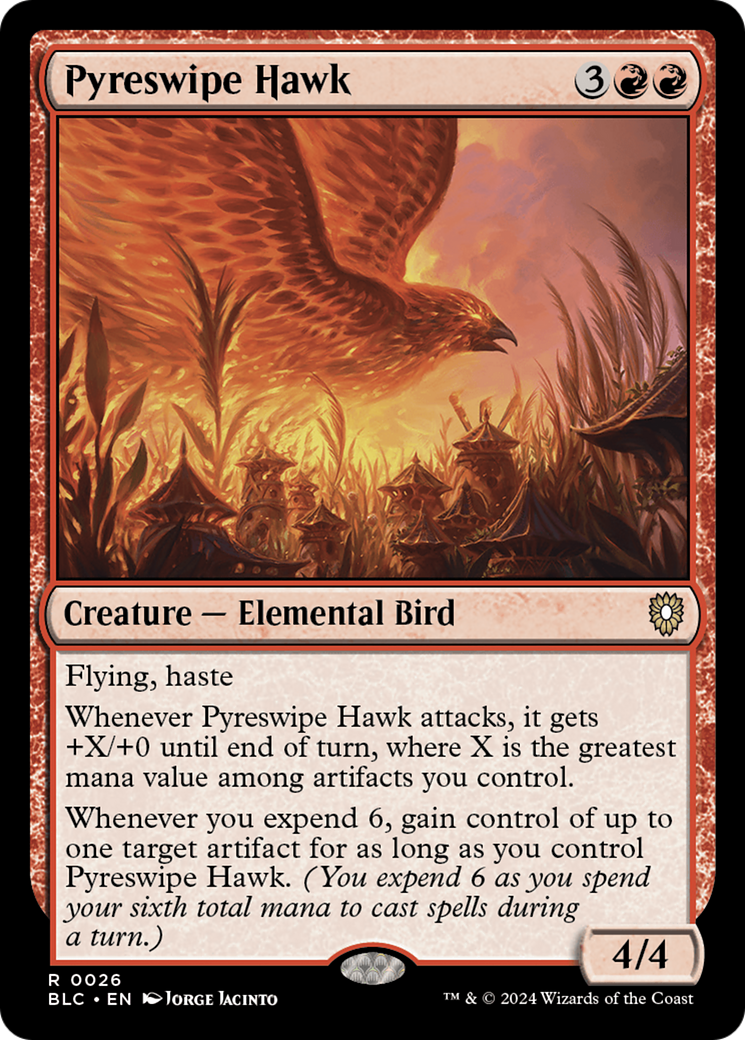 Pyreswipe Hawk [Bloomburrow Commander] | Game Grid - Logan