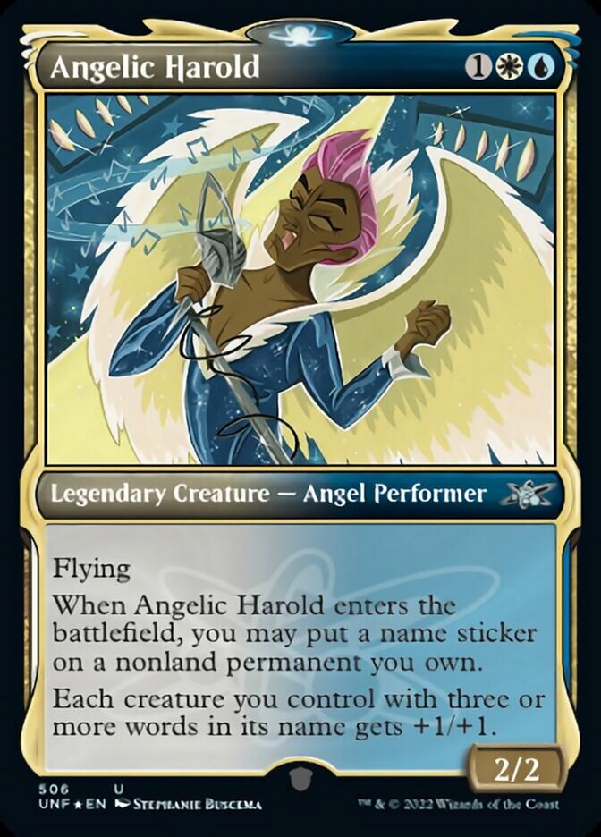 Angelic Harold (Showcase) (Galaxy Foil) [Unfinity] | Game Grid - Logan