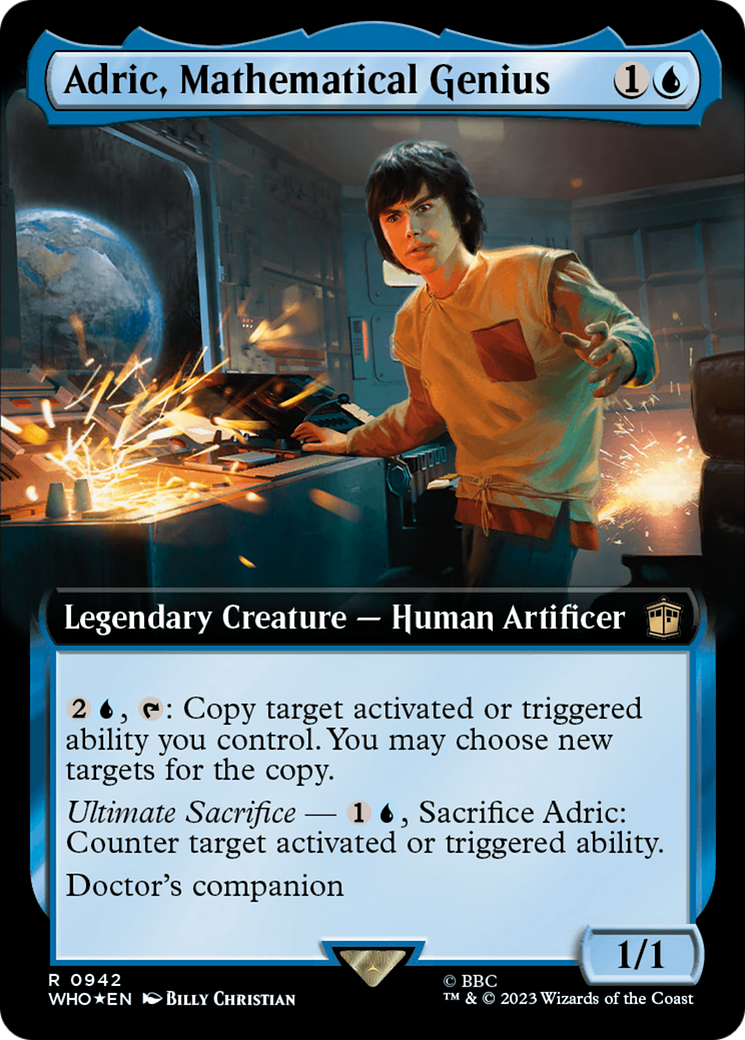 Adric, Mathematical Genius (Extended Art) (Surge Foil) [Doctor Who] | Game Grid - Logan