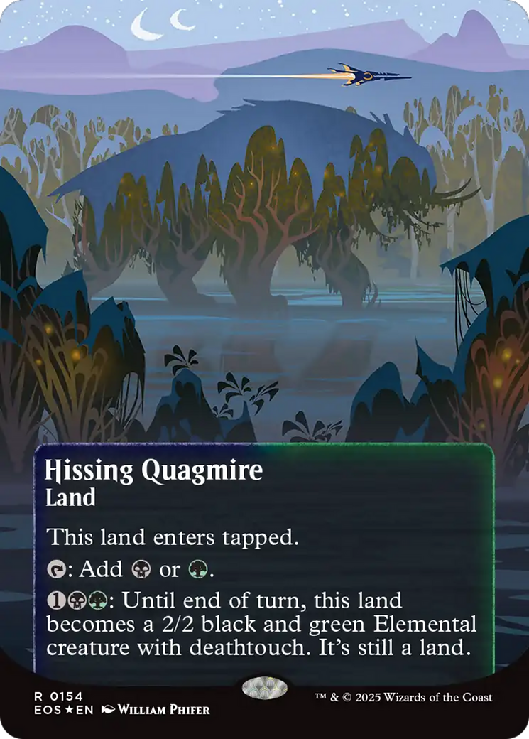 Hissing Quagmire (0154) (Borderless) (Galaxy Foil) [Edge of Eternities: Stellar Sights] | Game Grid - Logan