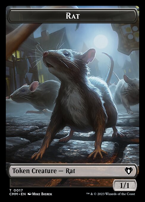 Zombie (0019) // Rat Double-Sided Token [Commander Masters Tokens] | Game Grid - Logan