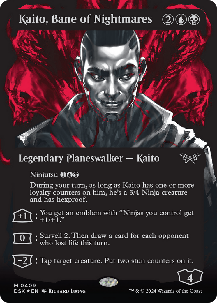 Kaito, Bane of Nightmares (Showcase) (Textured) [Duskmourn: House of Horror] | Game Grid - Logan