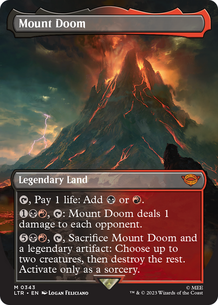 Mount Doom (Borderless Alternate Art) [The Lord of the Rings: Tales of Middle-Earth] | Game Grid - Logan