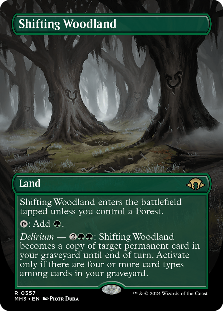 Shifting Woodland (Borderless) [Modern Horizons 3] | Game Grid - Logan