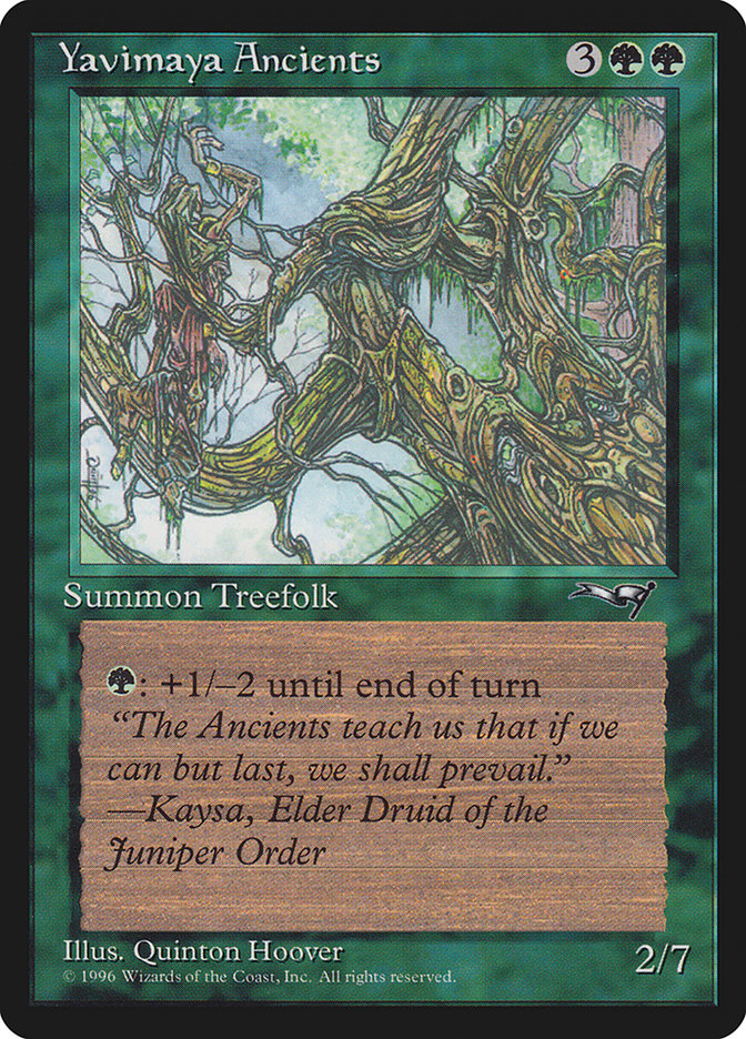 Yavimaya Ancients (Druid Art) [Alliances] | Game Grid - Logan