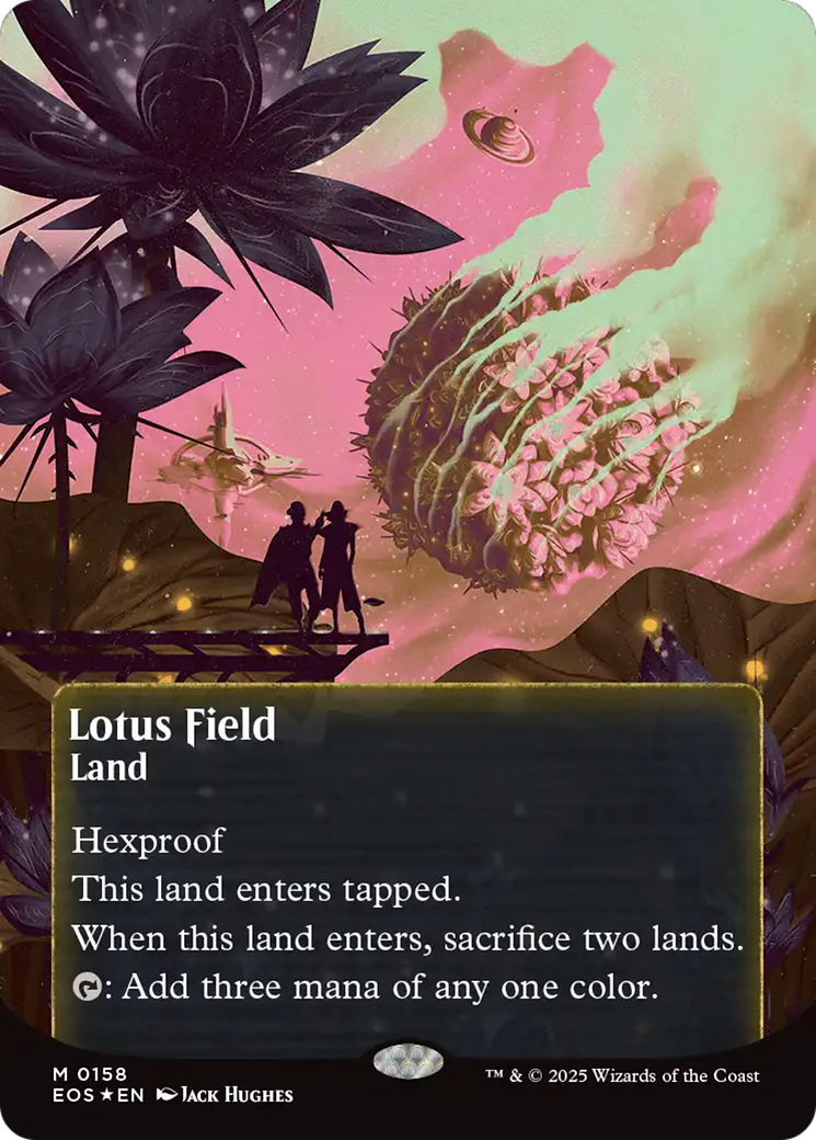 Lotus Field (0158) (Borderless) (Galaxy Foil) [Edge of Eternities: Stellar Sights] | Game Grid - Logan
