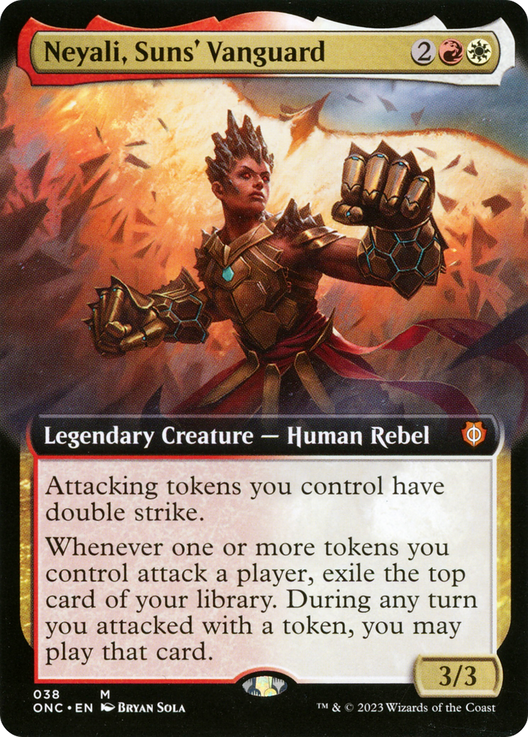 Neyali, Suns' Vanguard (Extended Art) [Phyrexia: All Will Be One Commander] | Game Grid - Logan