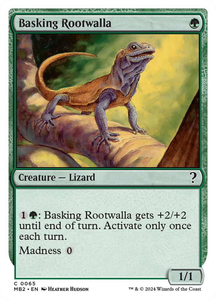 Basking Rootwalla (White Border) [Mystery Booster 2] | Game Grid - Logan