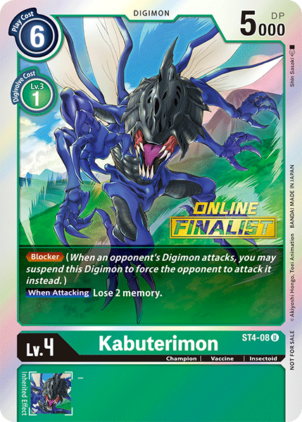 Kabuterimon [ST4-08] (Online Finalist) [Starter Deck: Giga Green Promos] | Game Grid - Logan