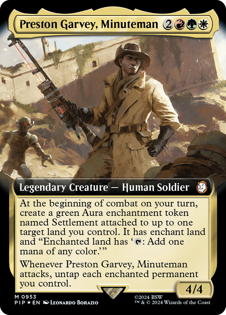 Preston Garvey, Minuteman (Extended Art) (Surge Foil) [Fallout] | Game Grid - Logan