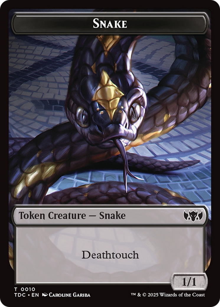 Snake // Myr Double-Sided Token [Tarkir: Dragonstorm Commander Tokens] | Game Grid - Logan