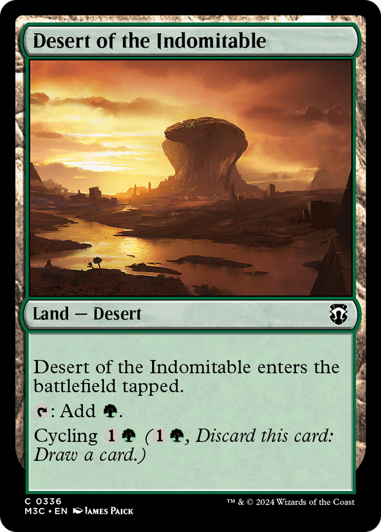 Desert of the Indomitable (Ripple Foil) [Modern Horizons 3 Commander] | Game Grid - Logan