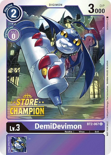 DemiDevimon [BT2-067] (Store Champion) [Release Special Booster Promos] | Game Grid - Logan
