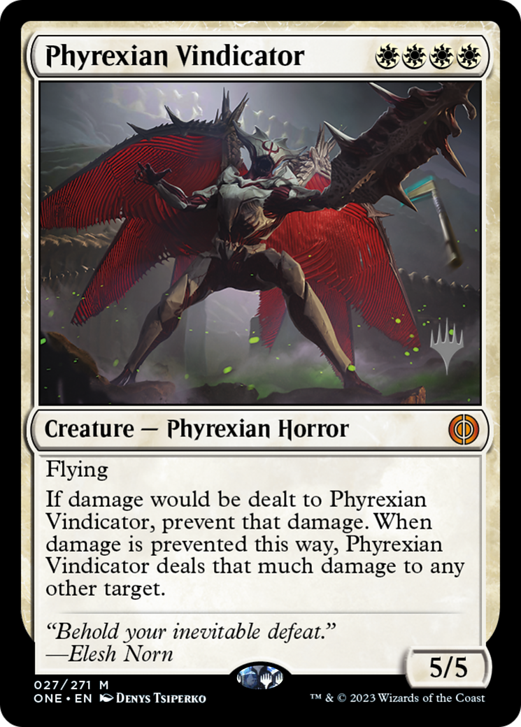 Phyrexian Vindicator (Promo Pack) [Phyrexia: All Will Be One Promos] | Game Grid - Logan