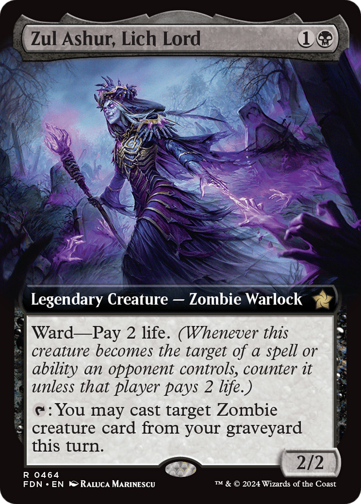 Zul Ashur, Lich Lord (Extended Art) [Foundations] | Game Grid - Logan