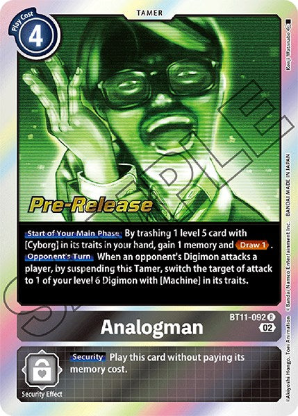 Analogman [BT11-092] [Dimensional Phase Pre-Release Promos] | Game Grid - Logan