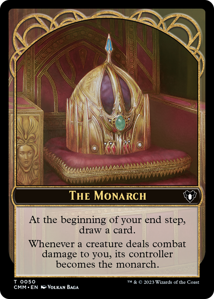 The Monarch // Dwarf Berserker Double-Sided Token [Commander Masters Tokens] | Game Grid - Logan