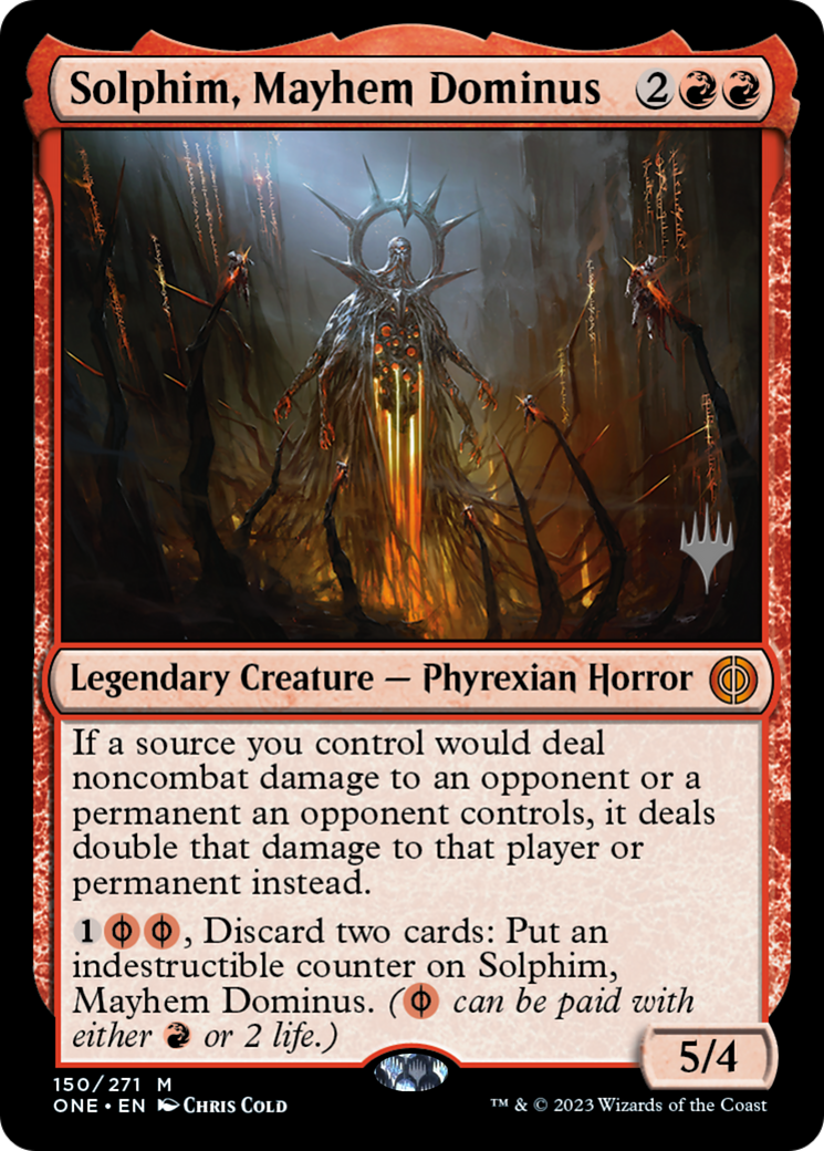 Solphim, Mayhem Dominus (Promo Pack) [Phyrexia: All Will Be One Promos] | Game Grid - Logan