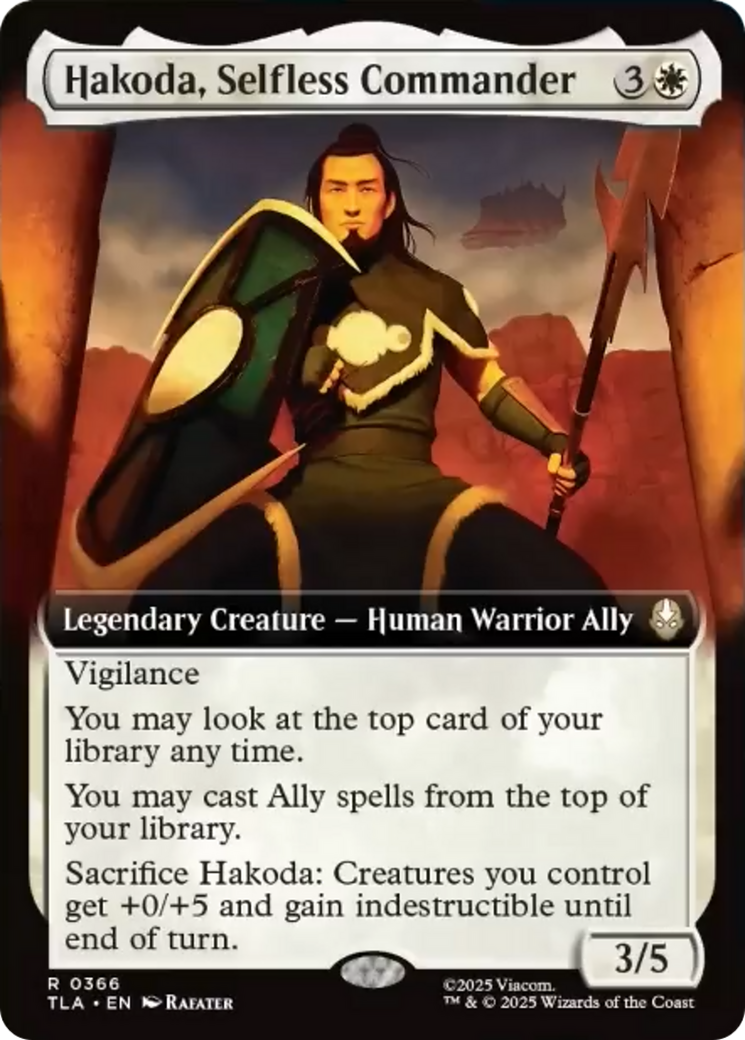 Hakoda, Selfless Commander (Extended Art) [Avatar: The Last Airbender] | Game Grid - Logan