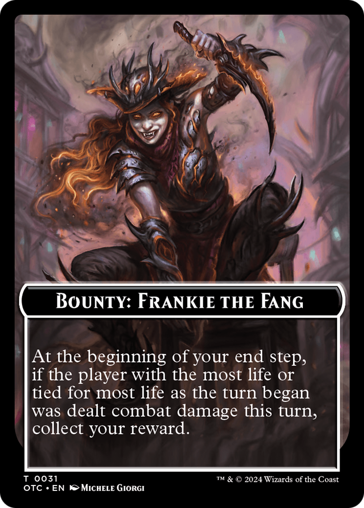 Bounty: Frankie the Fang // Bounty Rules Double-Sided Token [Outlaws of Thunder Junction Commander Tokens] | Game Grid - Logan