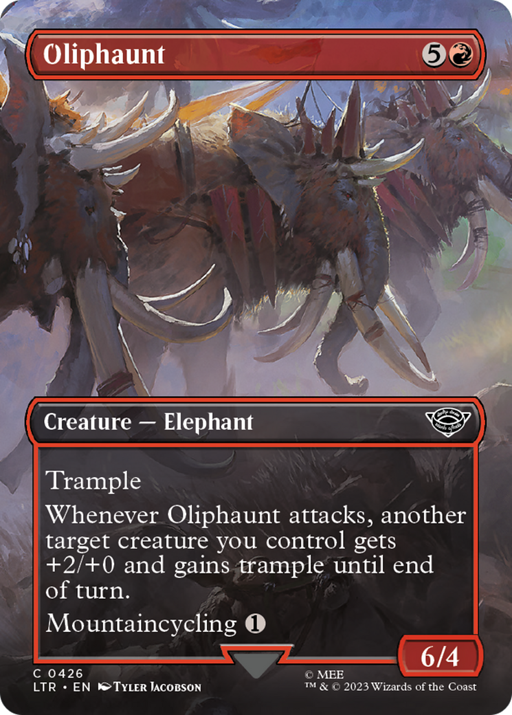Oliphaunt (Borderless Alternate Art) [The Lord of the Rings: Tales of Middle-Earth] | Game Grid - Logan