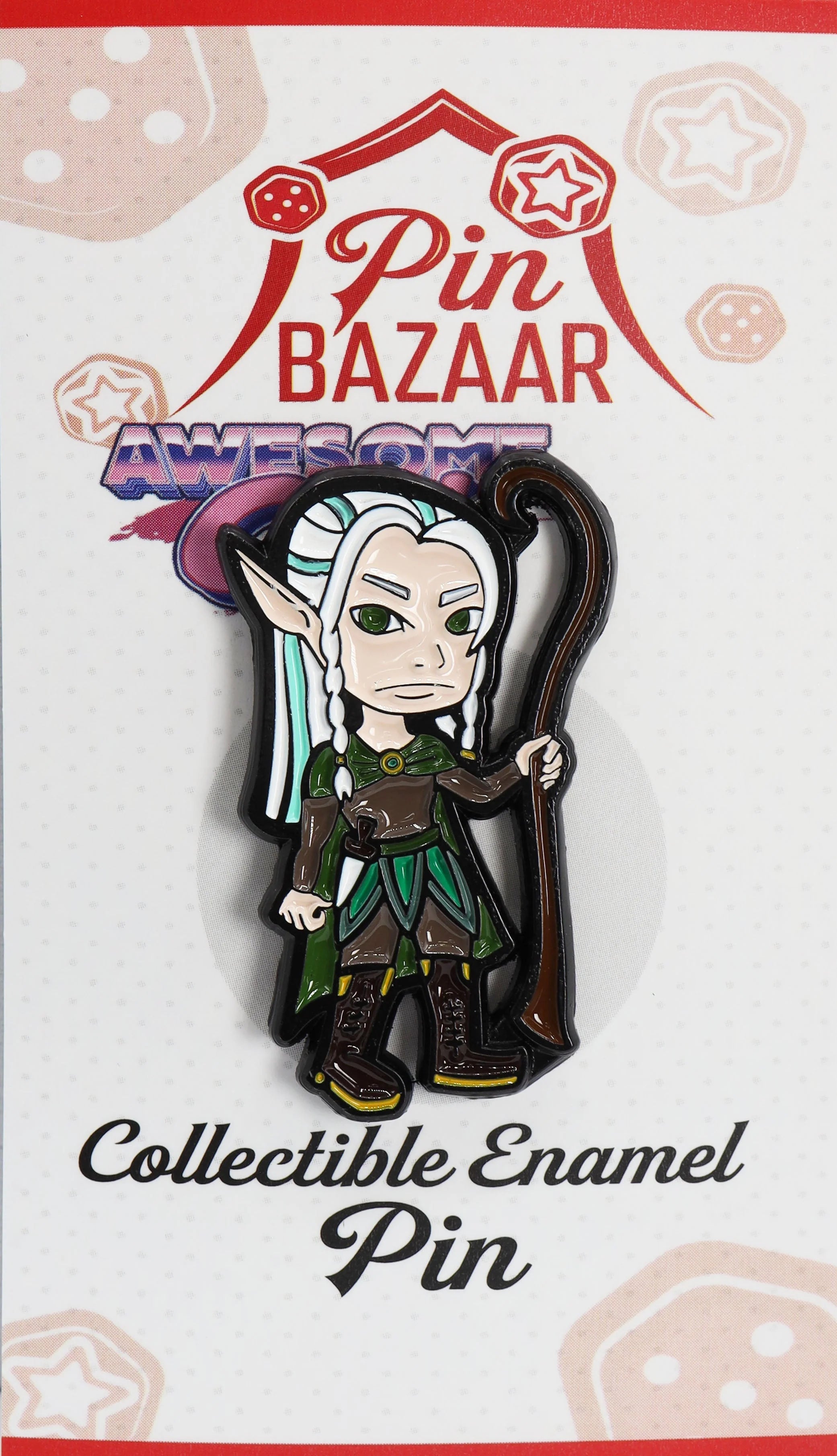 Enamel Pin: Disapproving Elf | Game Grid - Logan