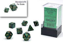 Mini RPG Dice Set: Scarab -Jade/Gold | Game Grid - Logan