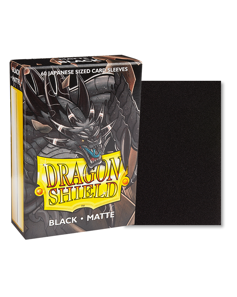 Dragon Shield: Japanese Matte Sleeves - Black (60) | Game Grid - Logan
