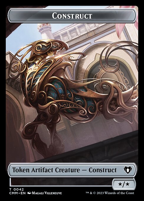 Spirit (0039) // Construct (0042) Double-Sided Token [Commander Masters Tokens] | Game Grid - Logan