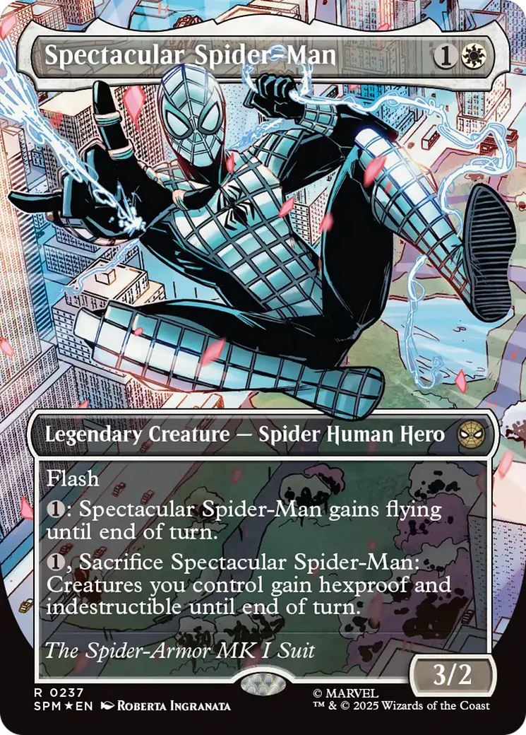 Spectacular Spider-Man (0237) (Borderless) (Textured Foil) [Marvel's Spider-Man] | Game Grid - Logan