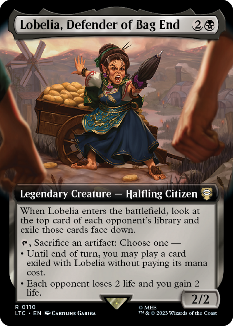 Lobelia, Defender of Bag End (Extended Art) [The Lord of the Rings: Tales of Middle-Earth Commander] | Game Grid - Logan