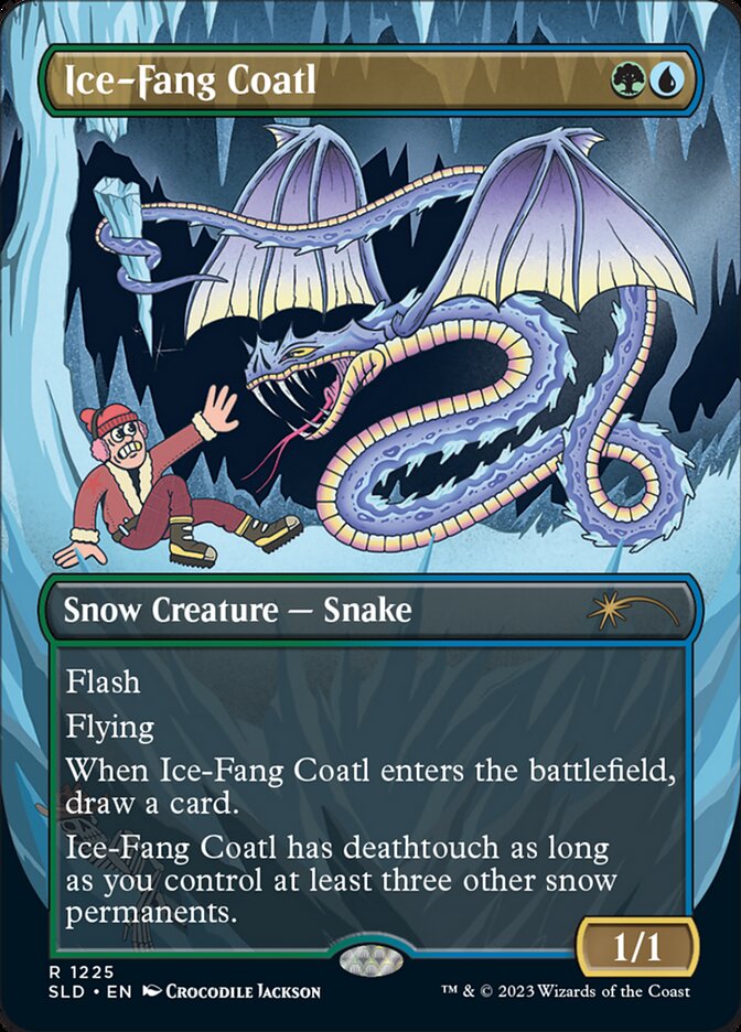 Ice-Fang Coatl (Borderless) [Secret Lair Drop Series] | Game Grid - Logan