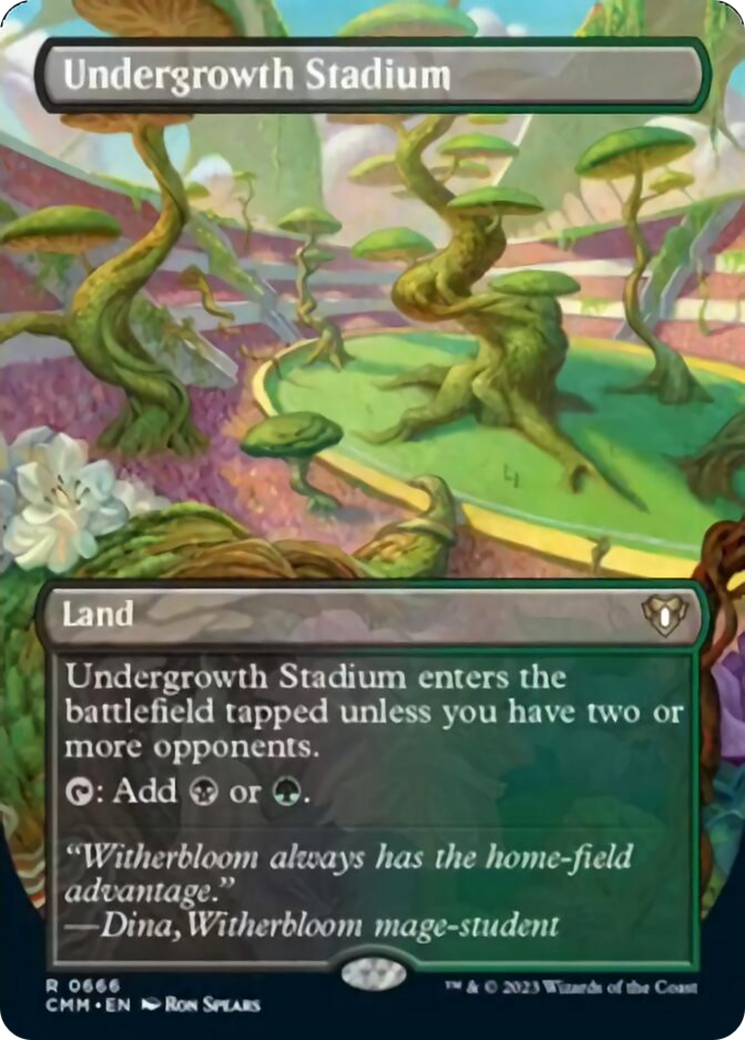 Undergrowth Stadium (Borderless Alternate Art) [Commander Masters] | Game Grid - Logan