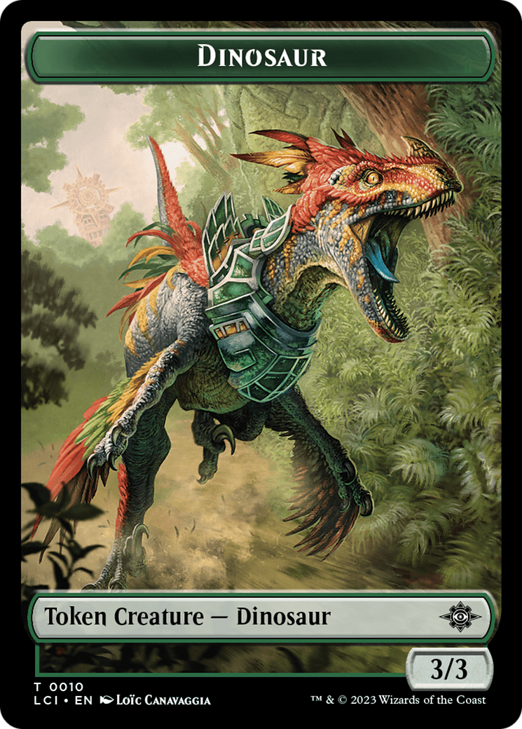 Dinosaur Token (0010) [The Lost Caverns of Ixalan Tokens] | Game Grid - Logan