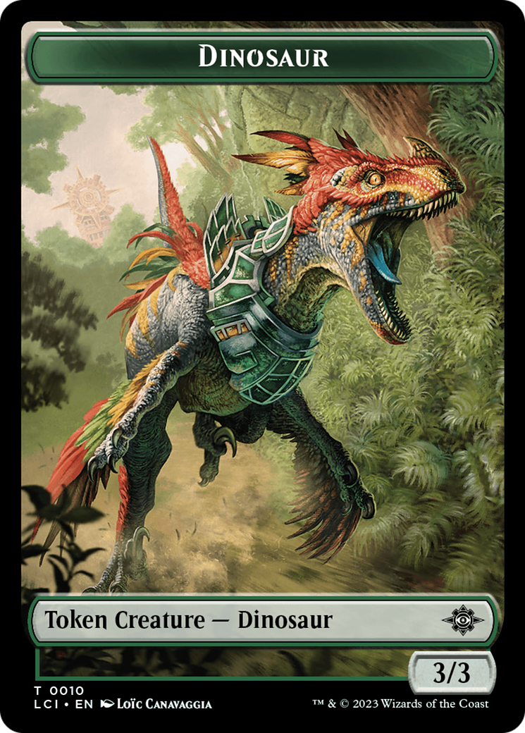Map // Dinosaur (0010) Double-Sided Token [The Lost Caverns of Ixalan Tokens] | Game Grid - Logan