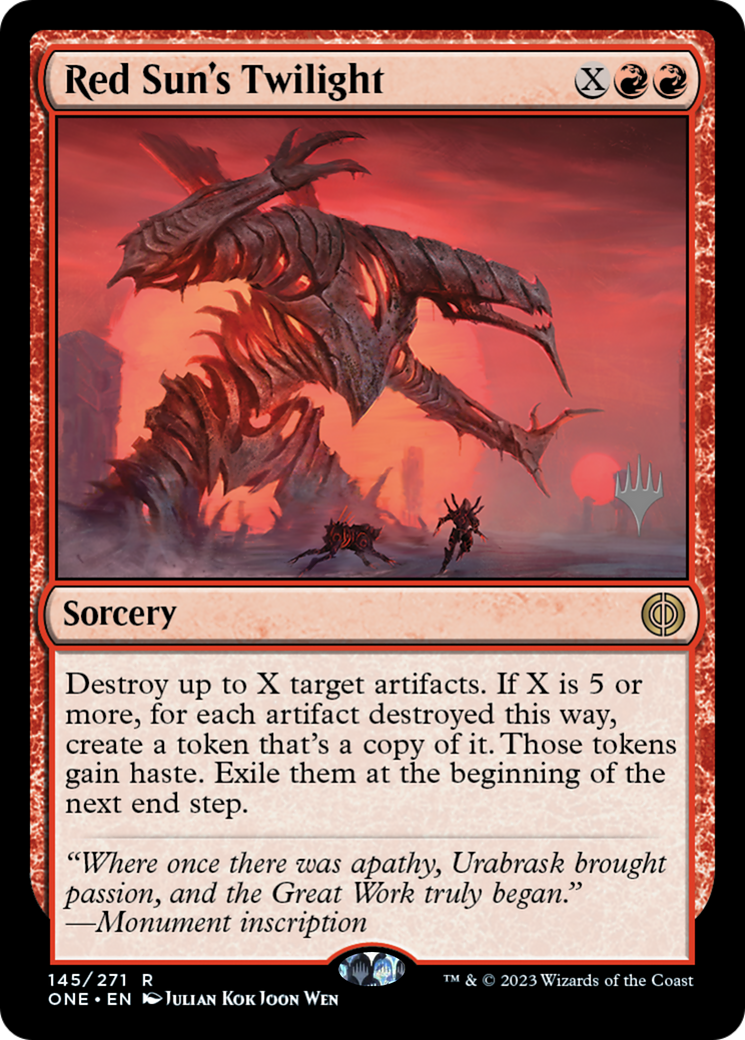 Red Sun's Twilight (Promo Pack) [Phyrexia: All Will Be One Promos] | Game Grid - Logan