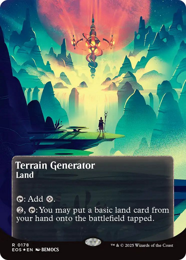 Terrain Generator (0178) (Borderless) (Galaxy Foil) [Edge of Eternities: Stellar Sights] | Game Grid - Logan